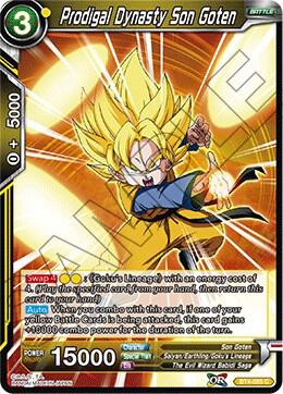 Prodigal Dynasty Son Goten BT4-085 card from Colossal Warfare