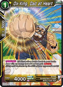 Ox-King, Dad at Heart BT4-088 card from Colossal Warfare
