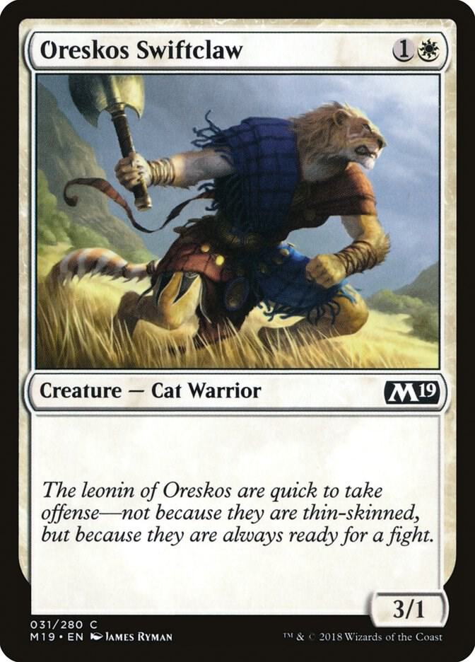Oreskos Swiftclaw 31 card from Core Set 2019