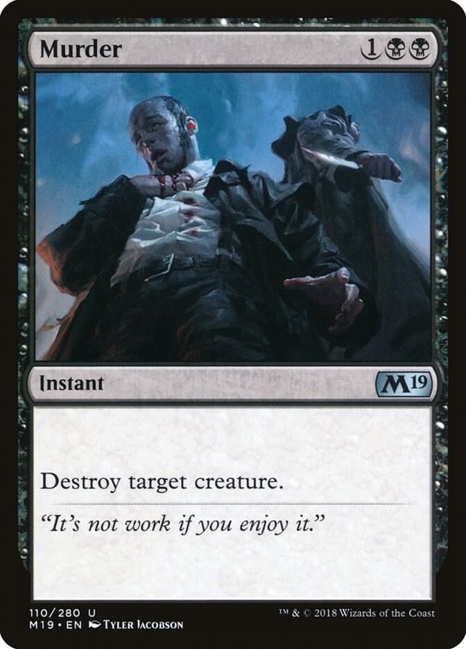 Murder 110 card from Core Set 2019