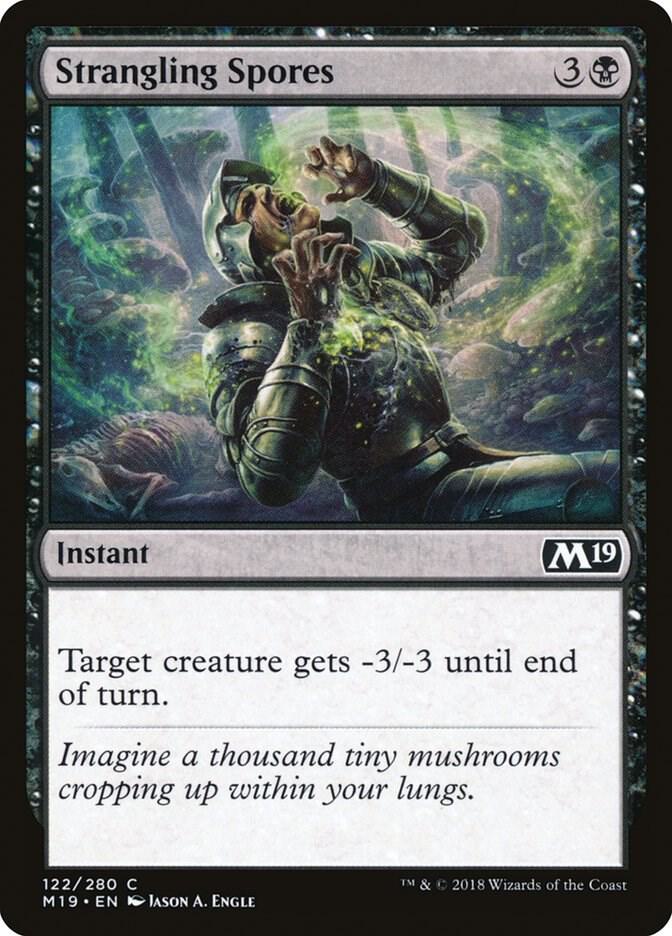 Strangling Spores 122 card from Core Set 2019