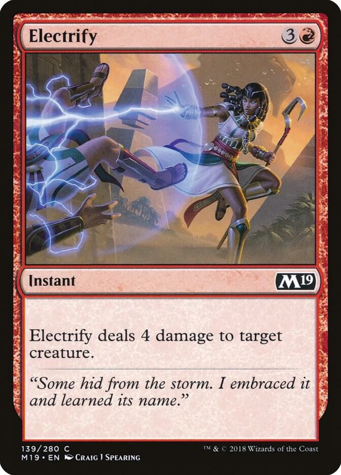 Electrify 139 card from Core Set 2019