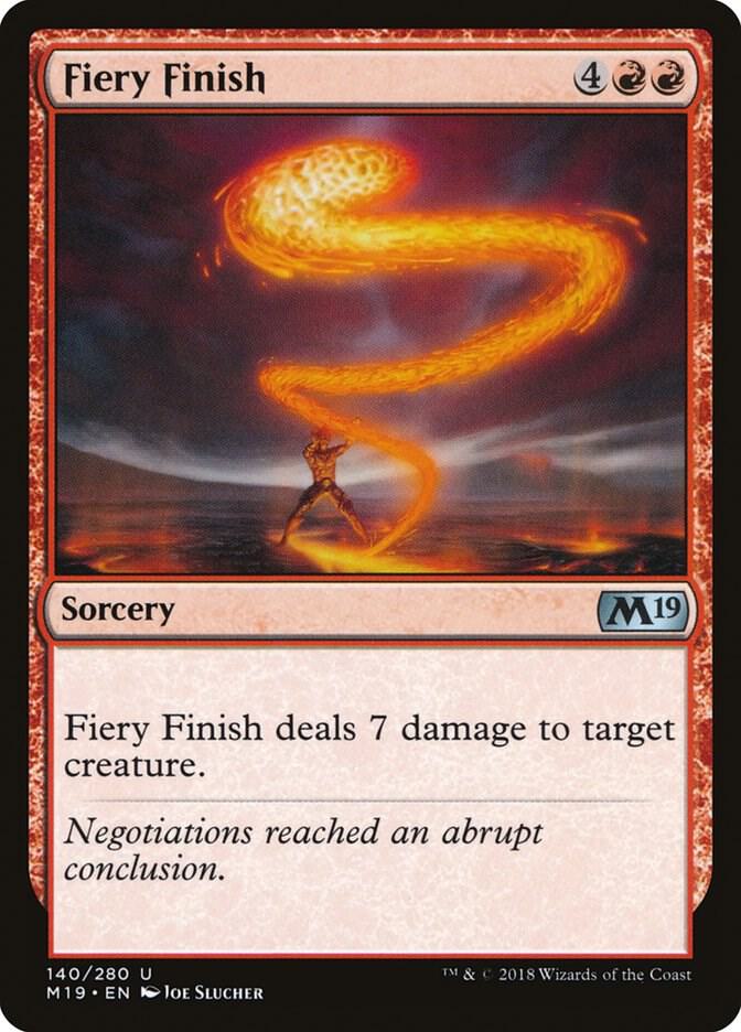 Fiery Finish 140 card from Core Set 2019