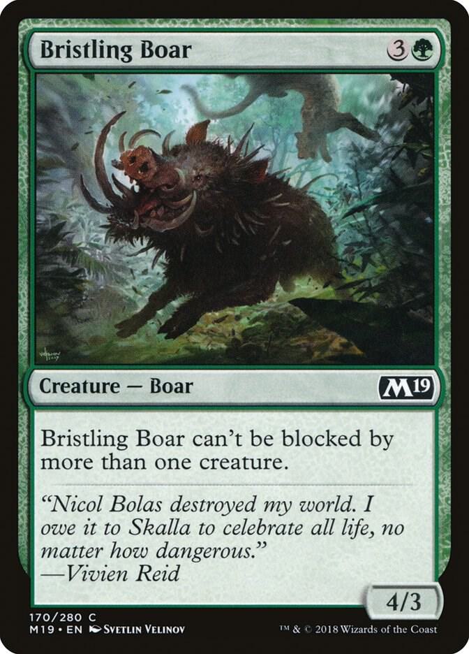 Bristling Boar 170 card from Core Set 2019