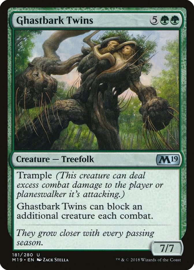 Ghastbark Twins 181 card from Core Set 2019