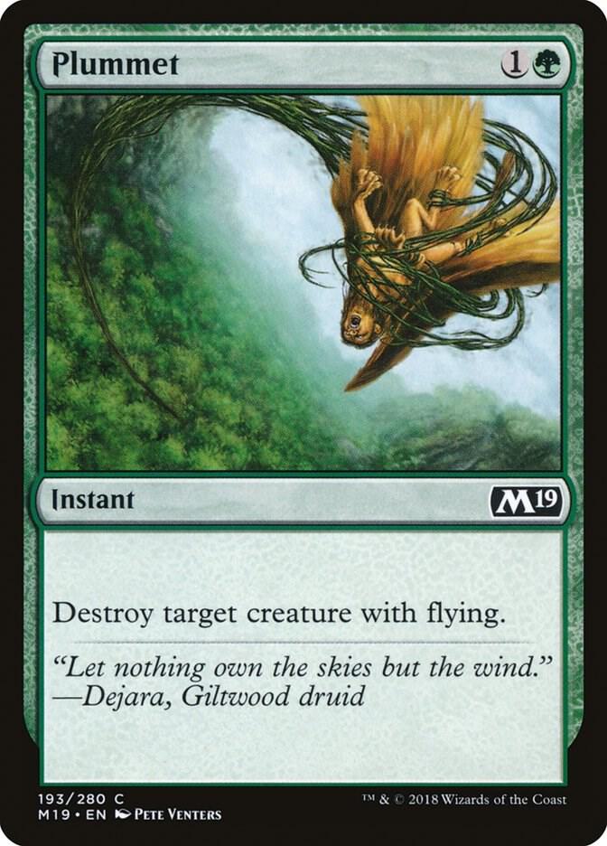 Plummet 193 card from Core Set 2019