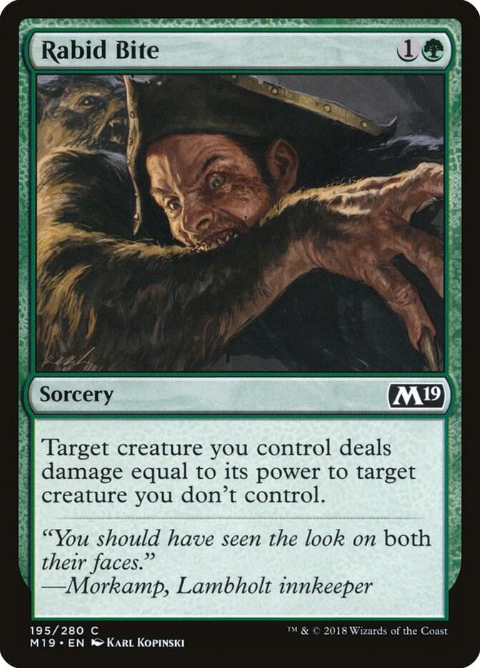 Rabid Bite 195 card from Core Set 2019