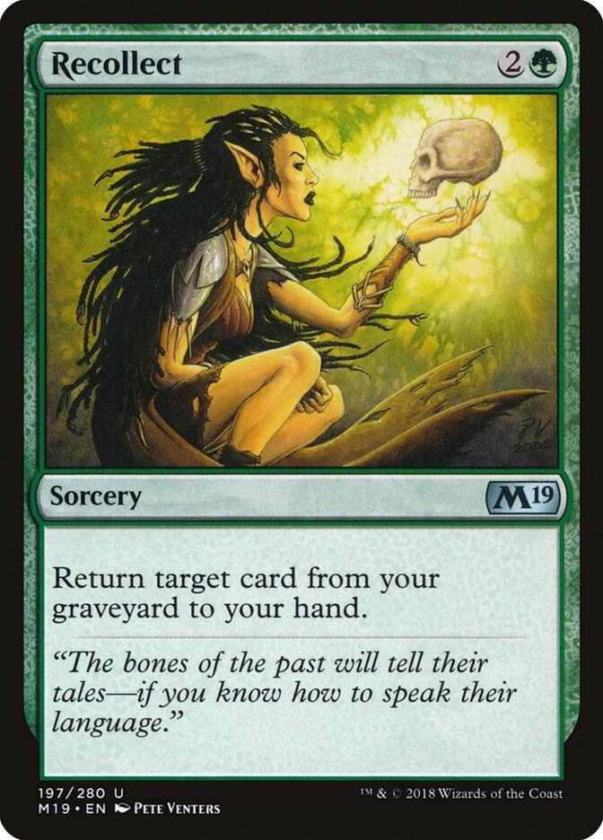Recollect 197 card from Core Set 2019