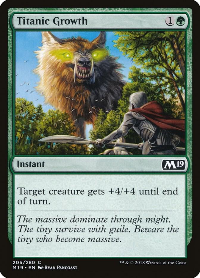 Titanic Growth 205 card from Core Set 2019