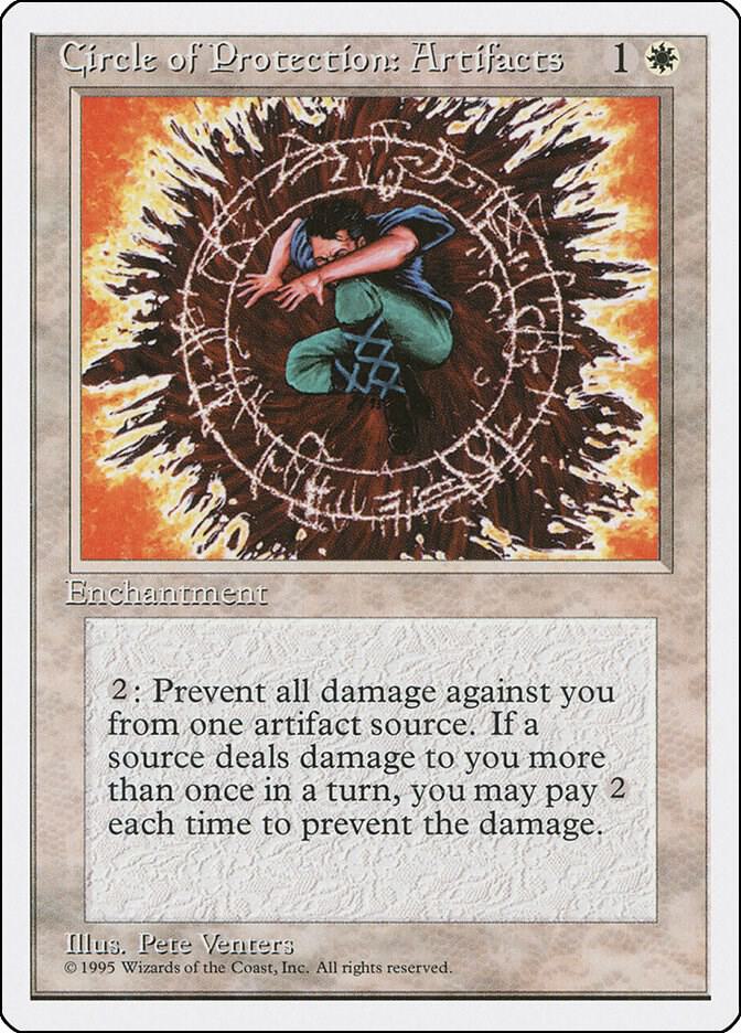 Circle of Protection: Artifacts card from Fourth Edition