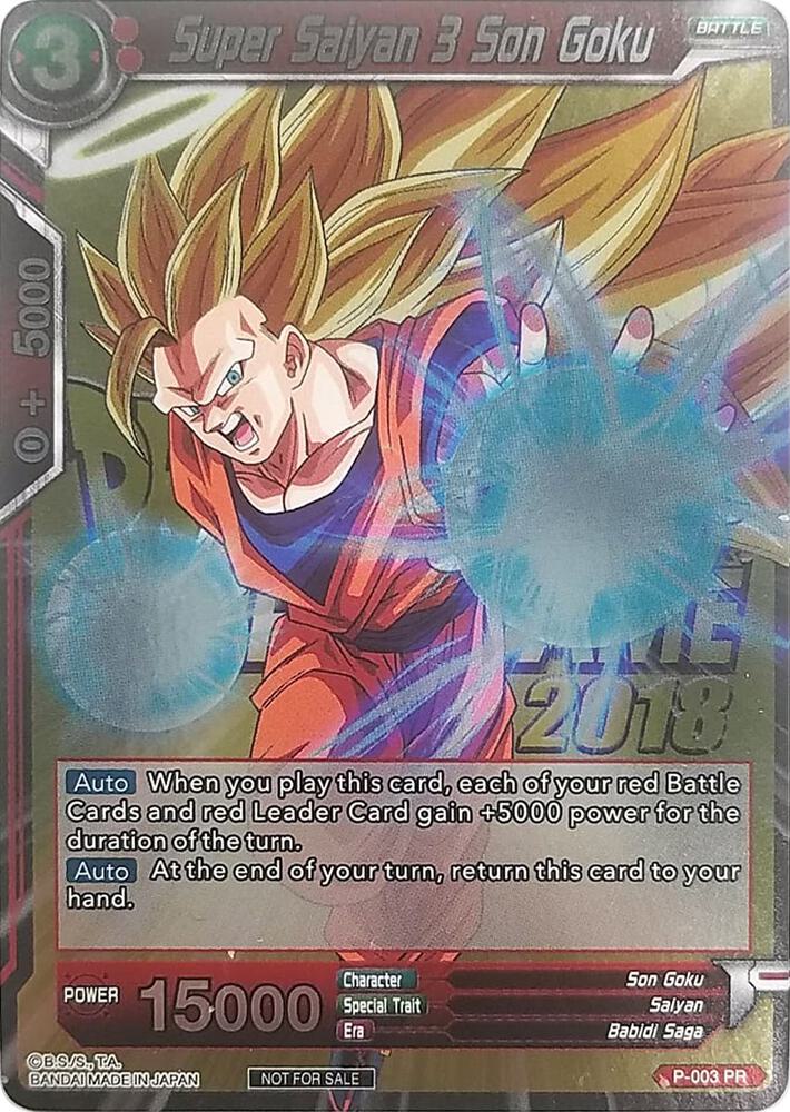 Super Saiyan 3 Son Goku (Metallic Foil) (Event Pack 2018) P-003 card from Promotion Cards