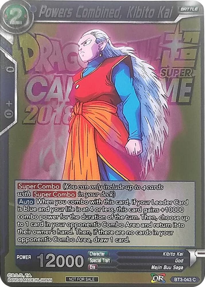 Powers Combined, Kibito Kai (Metallic Foil) (Event Pack 2018) BT3-043 card from Promotion Cards