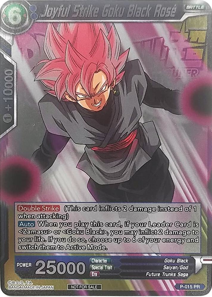 Joyful Strike Goku Black Rose (Metallic Foil) (Event Pack 2018) P-015 card from Promotion Cards