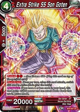 Extra Strike SS Son Goten BT4-007 card from Colossal Warfare