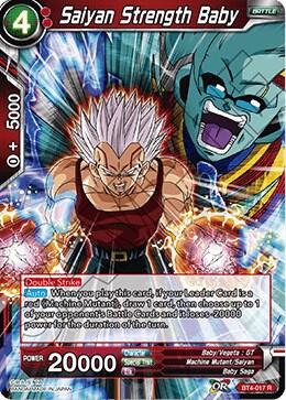 Saiyan Strength Baby BT4-017 card from Colossal Warfare