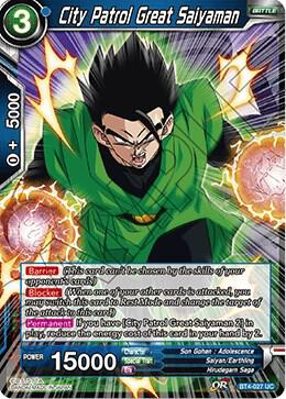 City Patrol Great Saiyaman BT4-027 card from Colossal Warfare