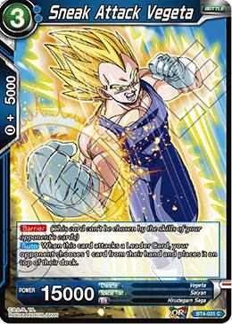 Sneak Attack Vegeta BT4-031 card from Colossal Warfare