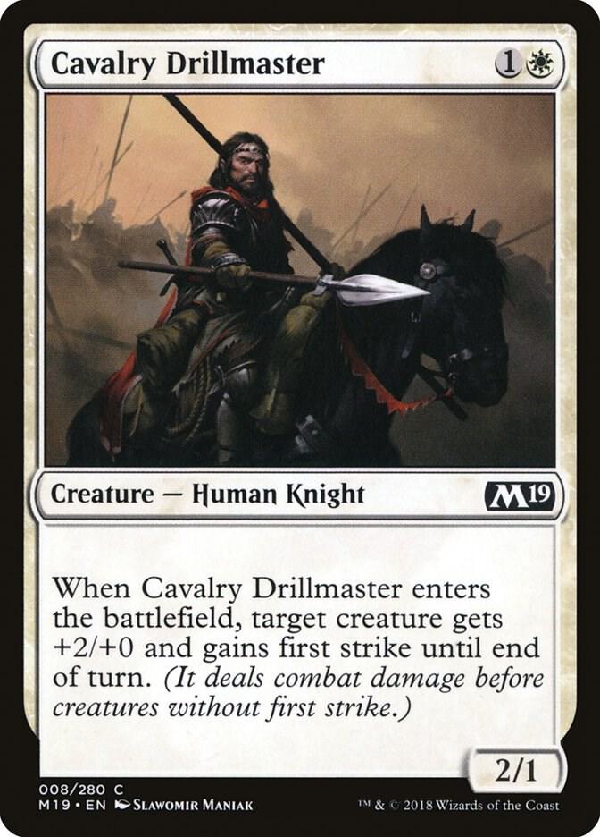Cavalry Drillmaster 8 card from Core Set 2019