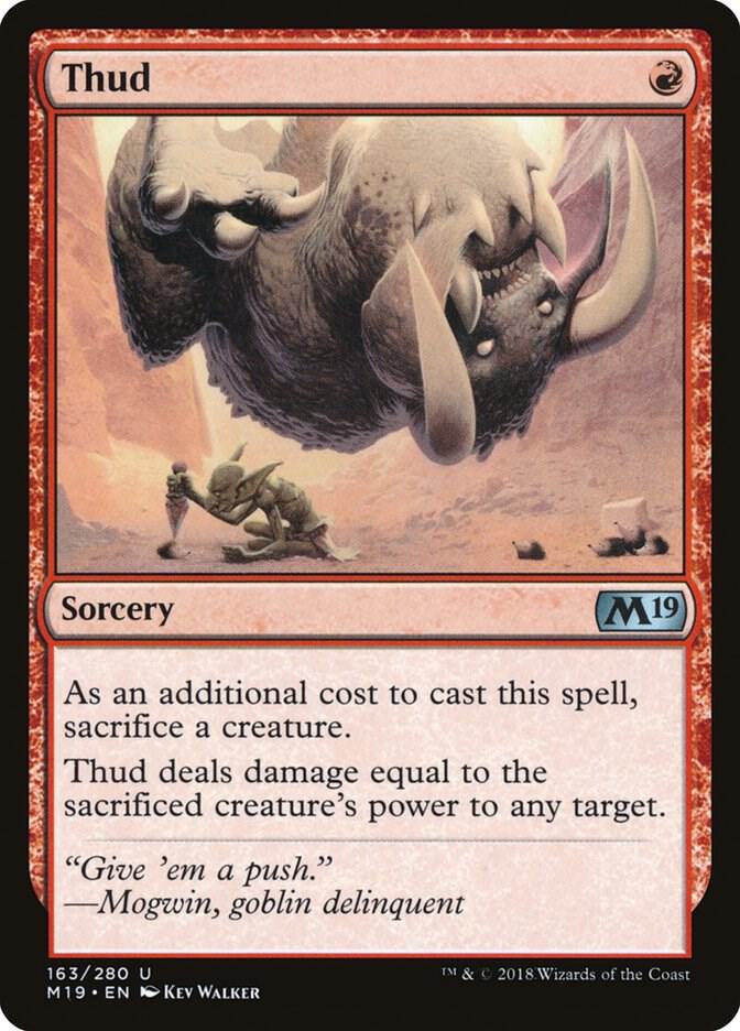 Thud 163 card from Core Set 2019
