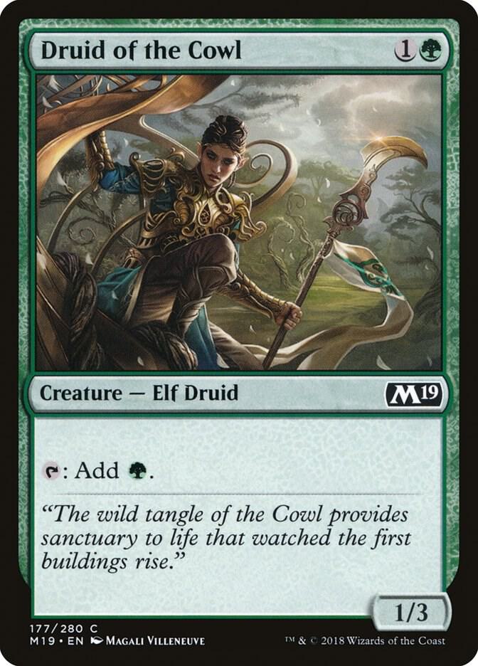 Druid of the Cowl 177 card from Core Set 2019