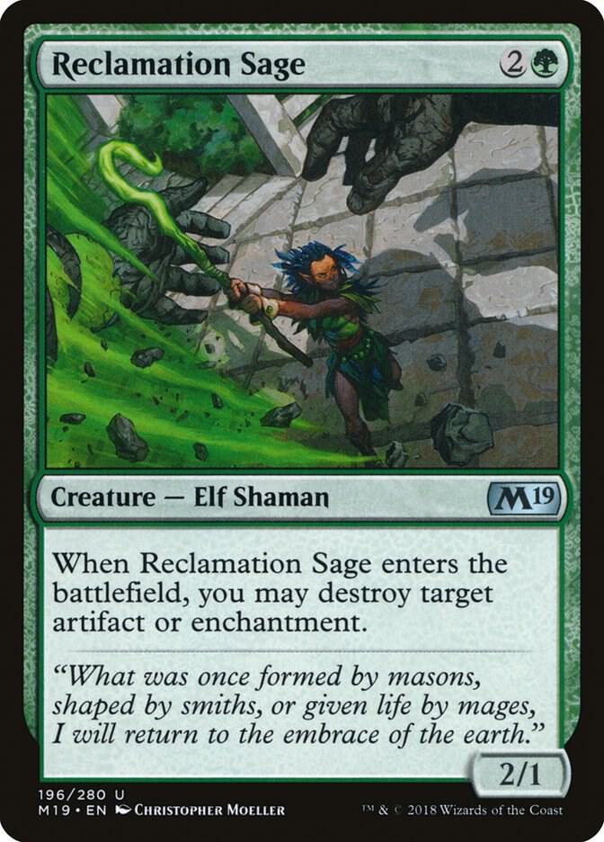 Reclamation Sage 196 card from Core Set 2019