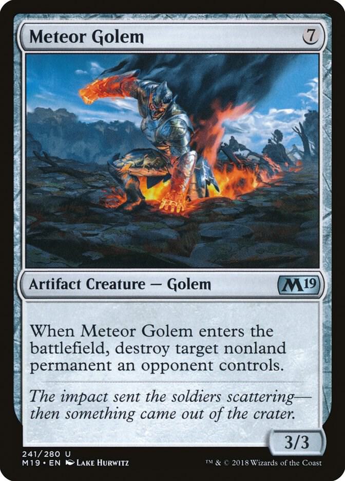Meteor Golem 241 card from Core Set 2019