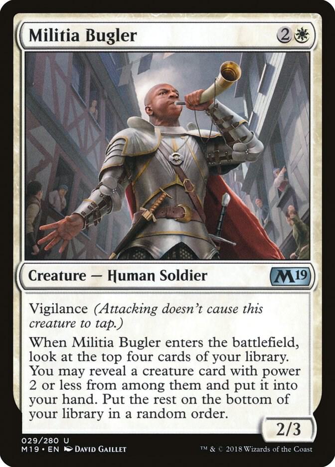 Militia Bugler 29 card from Core Set 2019