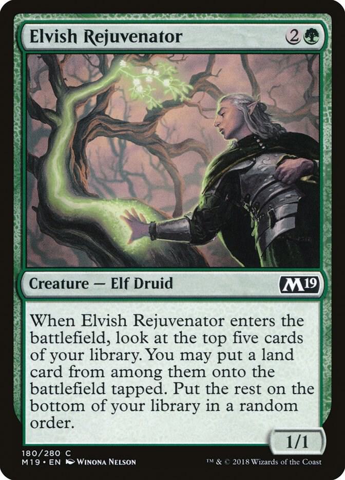 Elvish Rejuvenator 180 card from Core Set 2019