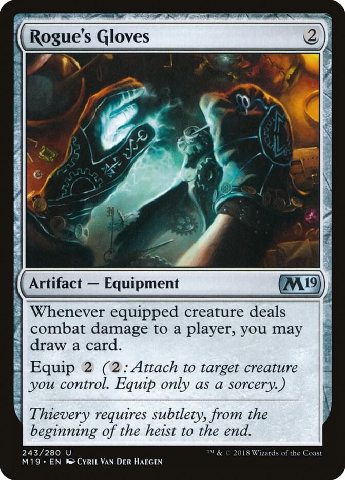 Rogue's Gloves 243 card from Core Set 2019