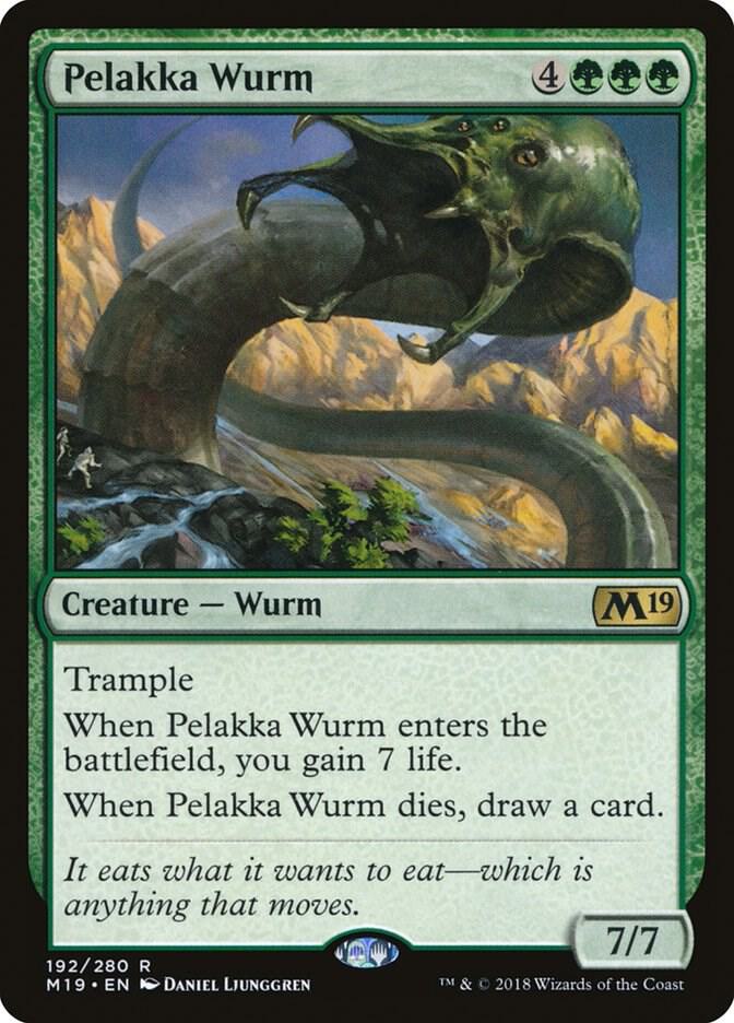 Pelakka Wurm 192 card from Core Set 2019