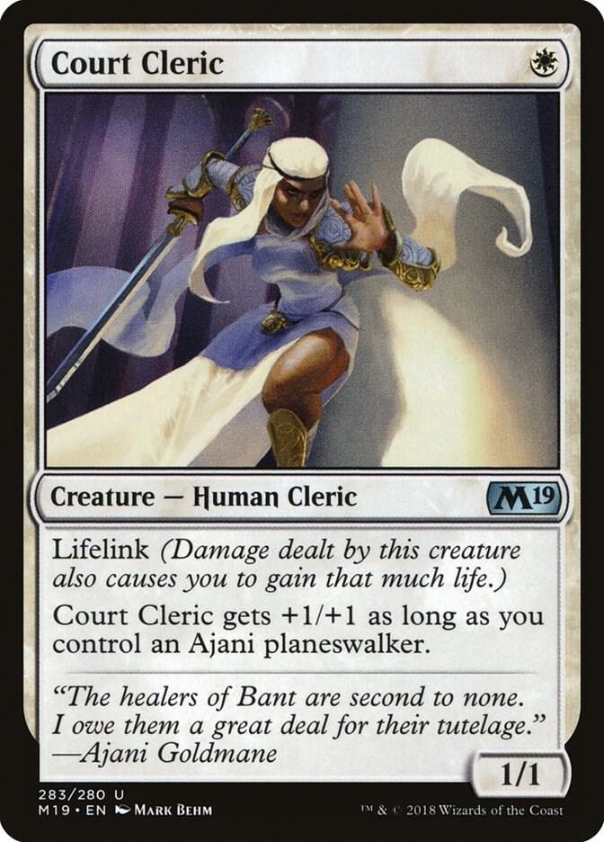 Court Cleric 283 card from Core Set 2019