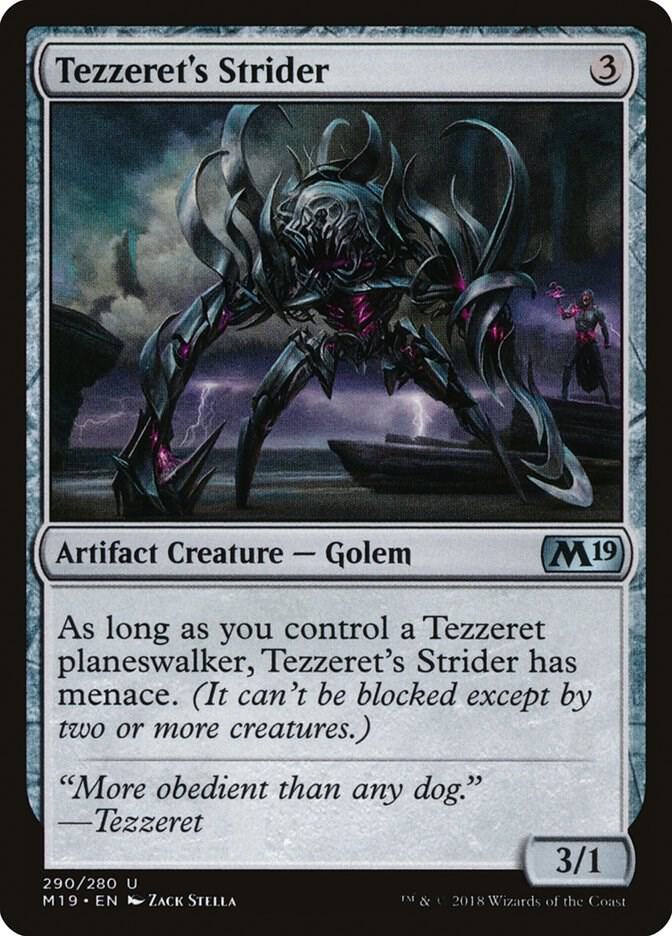 Tezzeret's Strider 290 card from Core Set 2019