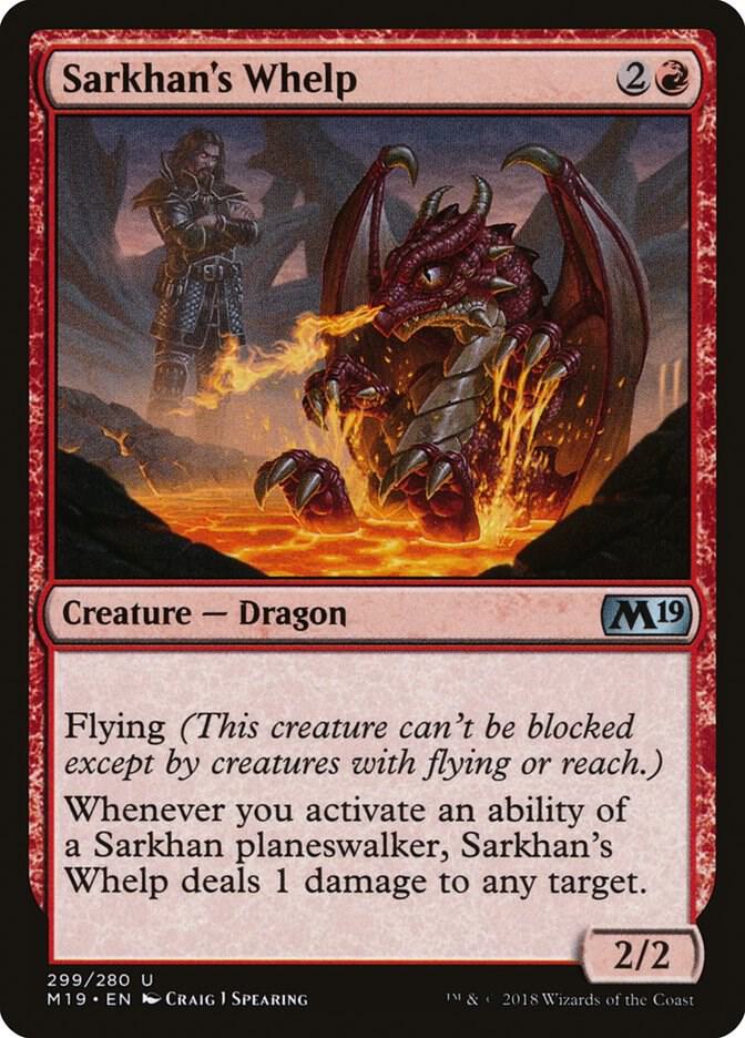 Sarkhan's Whelp 299 card from Core Set 2019