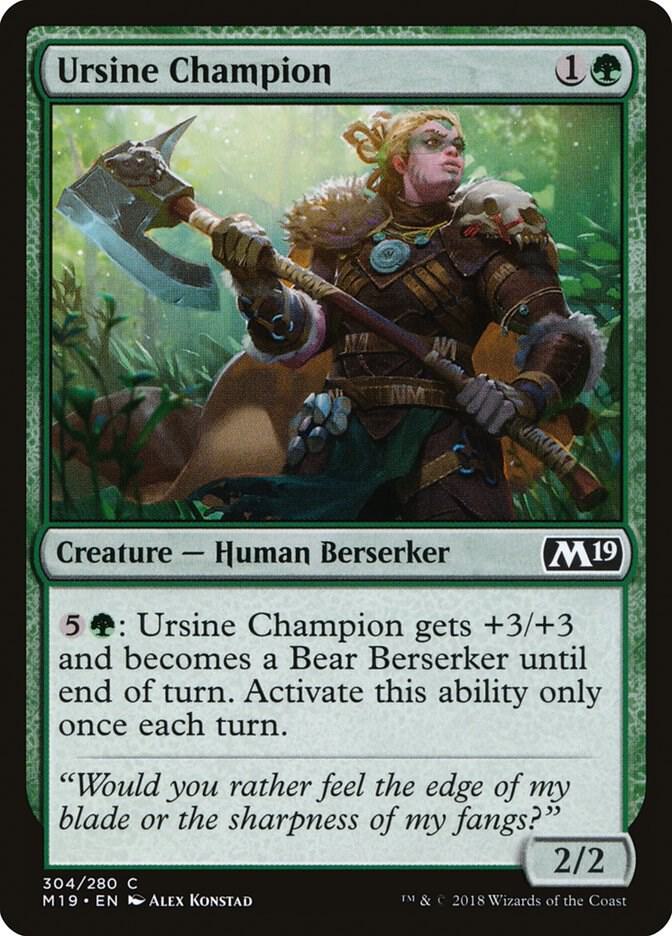 Ursine Champion 304 card from Core Set 2019