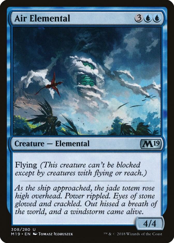 Air Elemental 308 card from Core Set 2019
