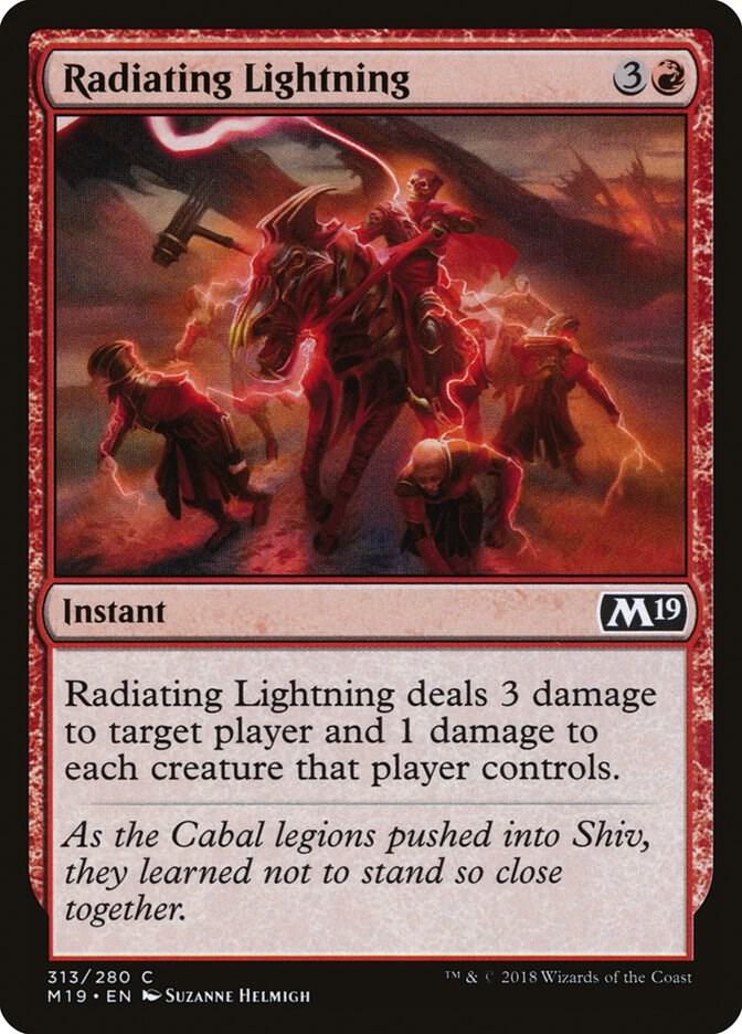 Radiating Lightning 313 card from Core Set 2019