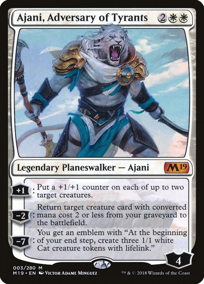 Ajani, Adversary of Tyrants 3 card from Core Set 2019