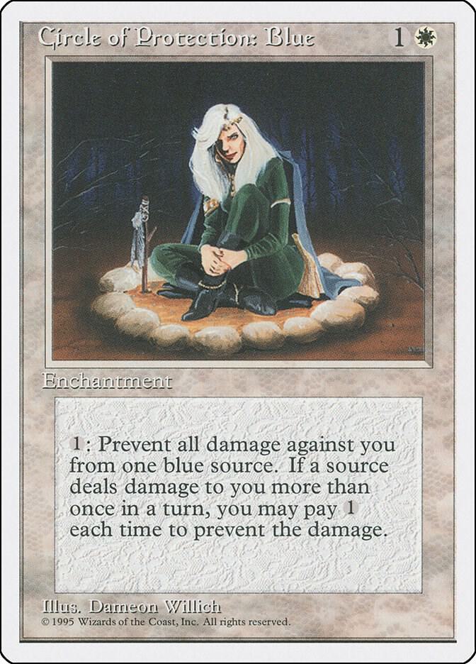 Circle of Protection: Blue card from Fourth Edition