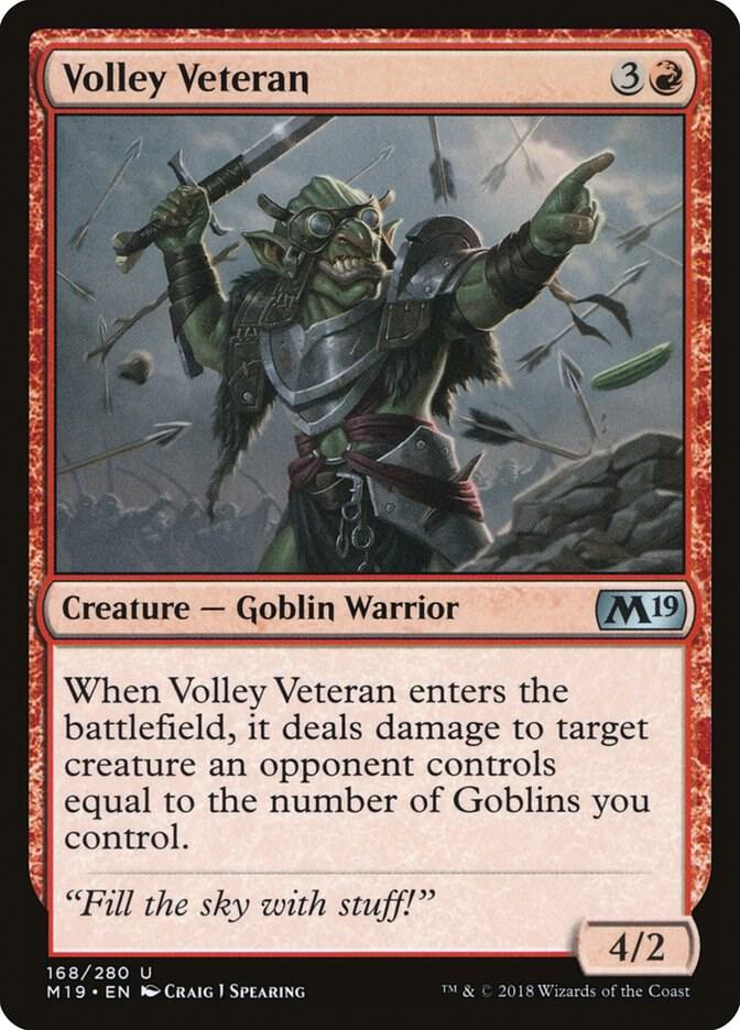 Volley Veteran 168 card from Core Set 2019