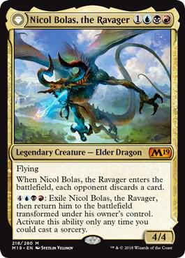 Nicol Bolas, the Ravager 218 card from Core Set 2019