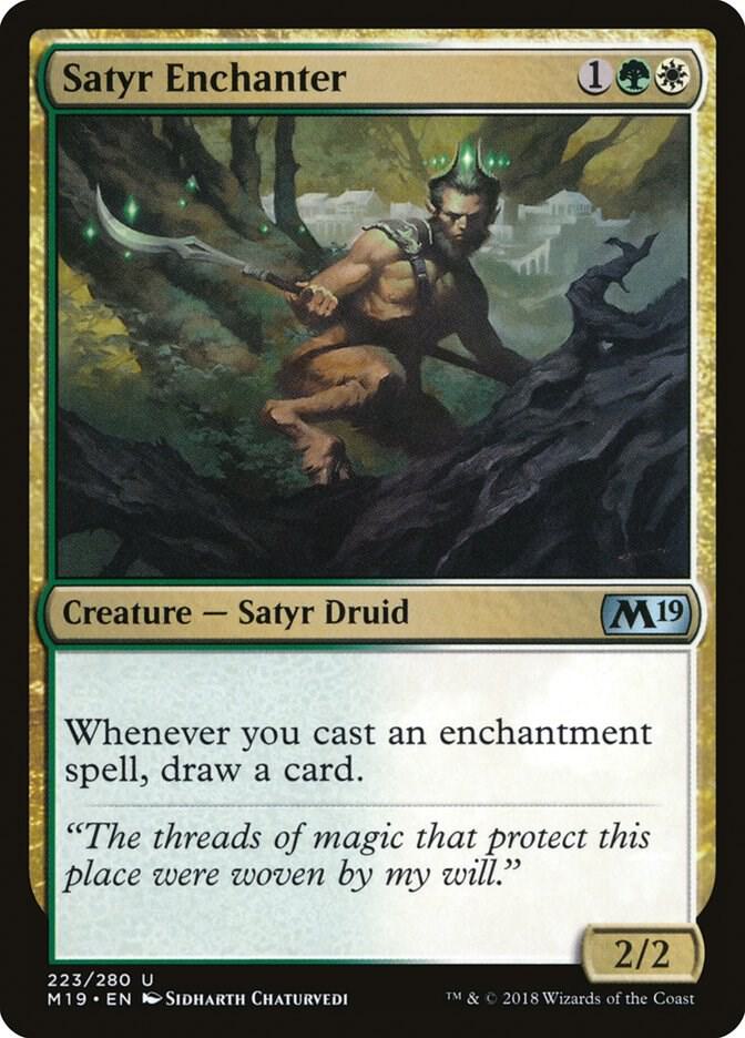 Satyr Enchanter 223 card from Core Set 2019