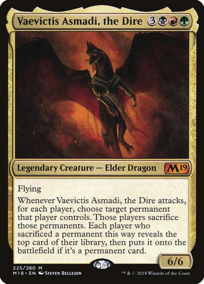 Vaevictis Asmadi, the Dire 225 card from Core Set 2019