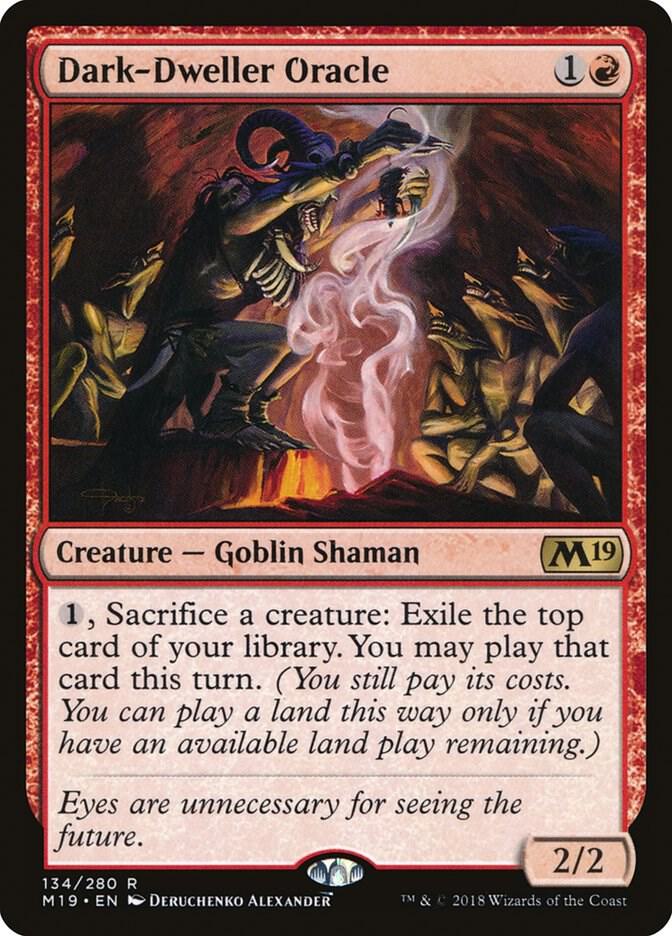 Dark-Dweller Oracle 134 card from Core Set 2019