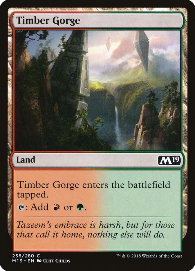 Timber Gorge 258 card from Core Set 2019