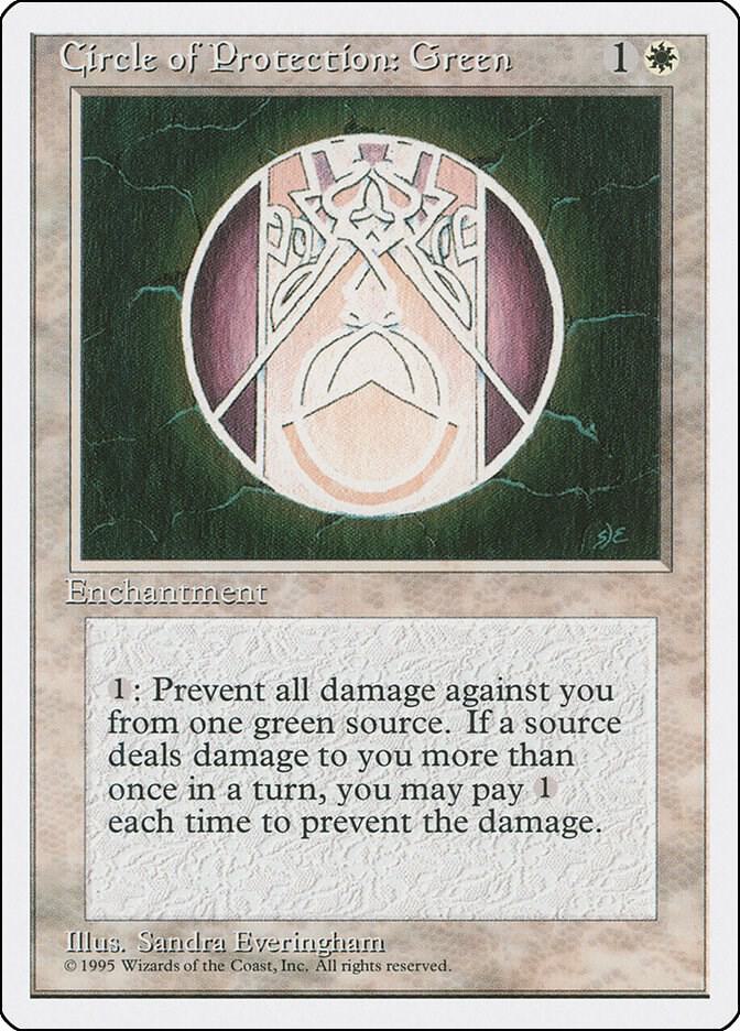 Circle of Protection: Green card from Fourth Edition