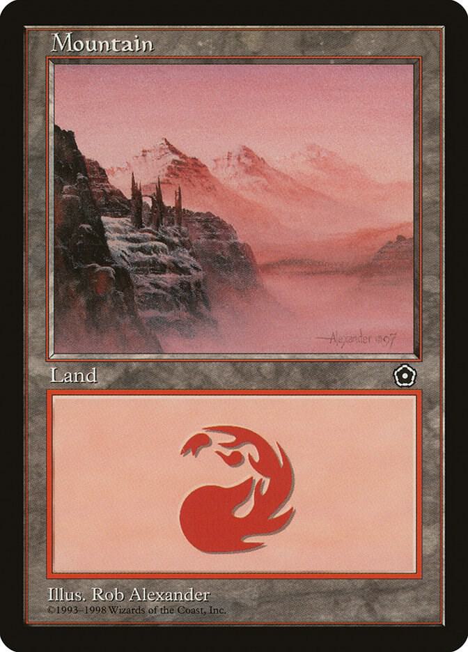 Mountain 157 card from Portal Second Age