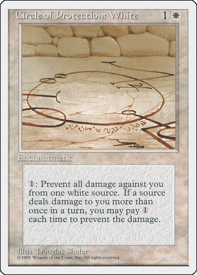Circle of Protection: White card from Fourth Edition