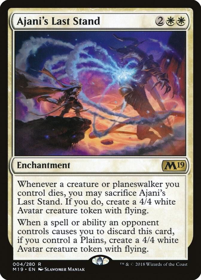 Ajani's Last Stand 4 card from Core Set 2019
