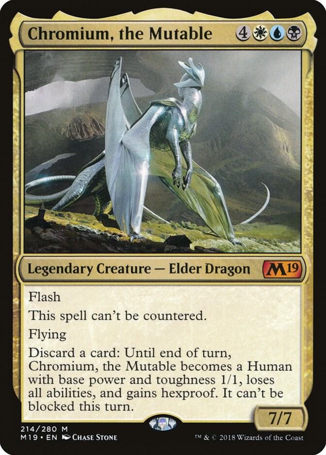 Chromium, the Mutable 214 card from Core Set 2019