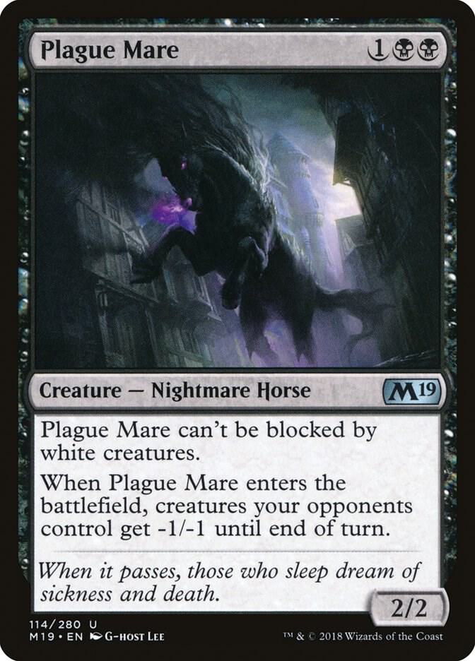 Plague Mare 114 card from Core Set 2019
